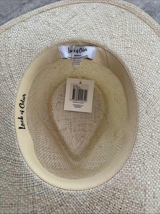 Lack Of Color Beige Woven Straw Fedora main image 4